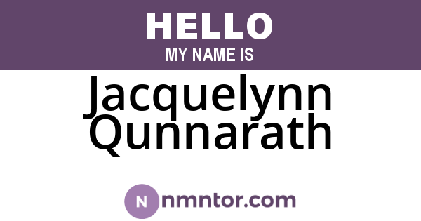 Jacquelynn Qunnarath