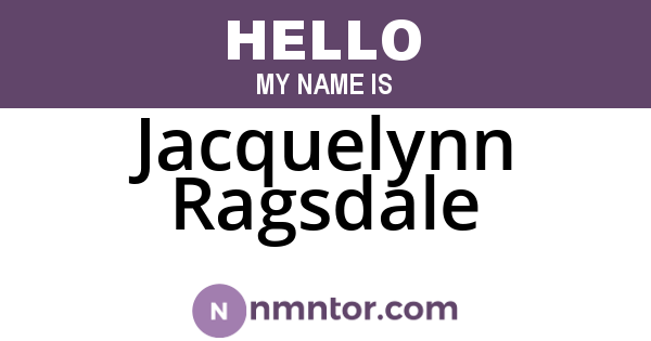 Jacquelynn Ragsdale