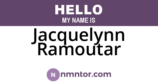 Jacquelynn Ramoutar