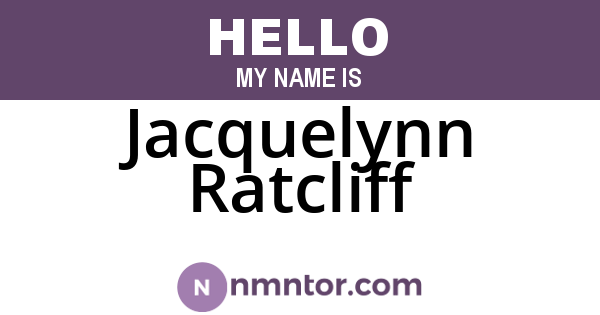 Jacquelynn Ratcliff
