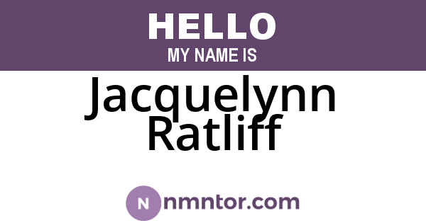 Jacquelynn Ratliff