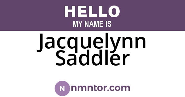 Jacquelynn Saddler
