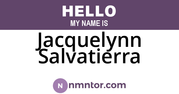 Jacquelynn Salvatierra