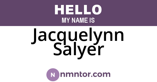 Jacquelynn Salyer