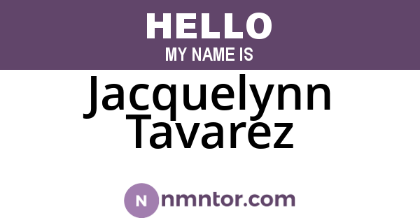 Jacquelynn Tavarez