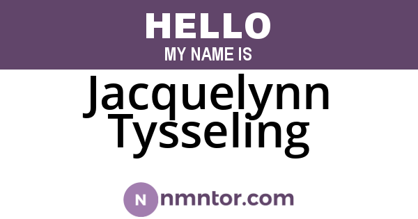 Jacquelynn Tysseling