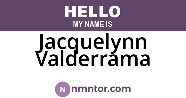 Jacquelynn Valderrama
