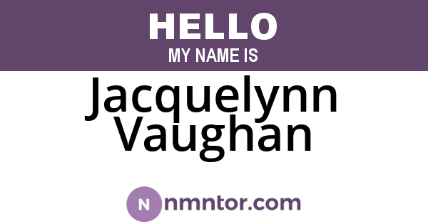 Jacquelynn Vaughan