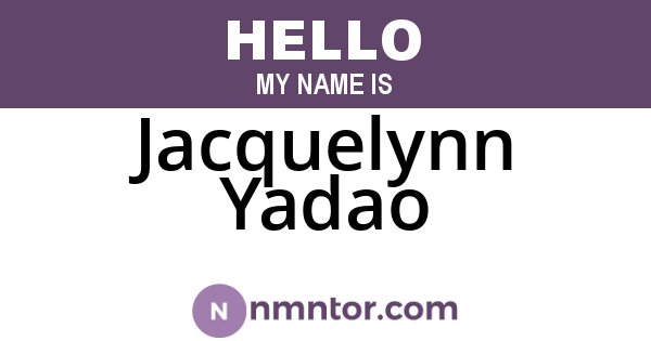 Jacquelynn Yadao