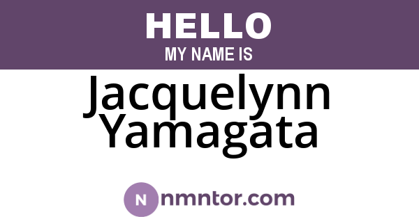 Jacquelynn Yamagata