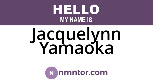 Jacquelynn Yamaoka