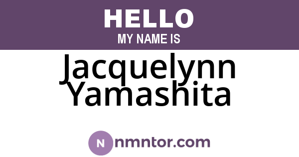 Jacquelynn Yamashita