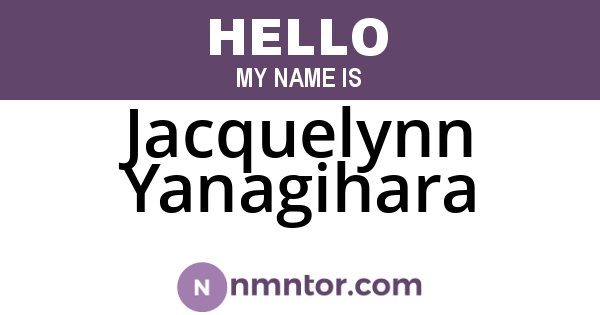 Jacquelynn Yanagihara