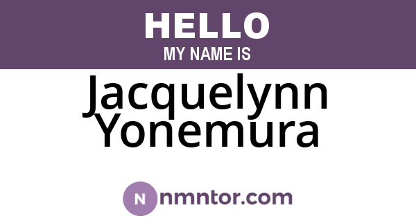 Jacquelynn Yonemura