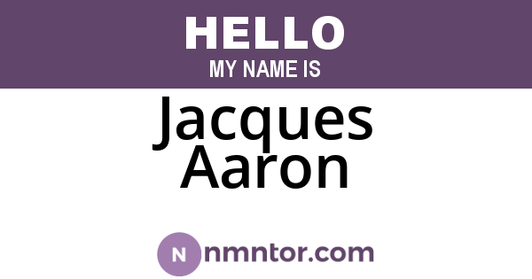 Jacques Aaron