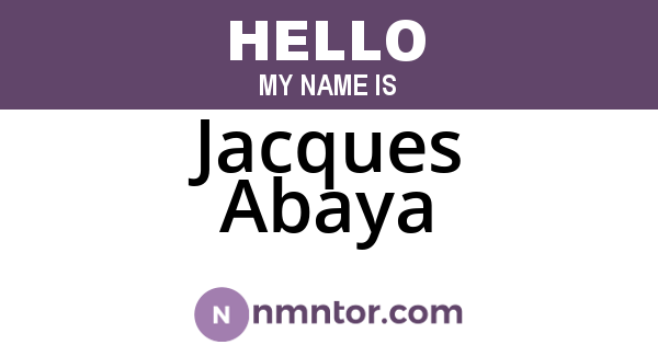 Jacques Abaya