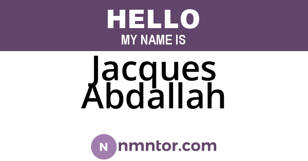 Jacques Abdallah