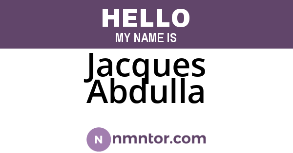Jacques Abdulla