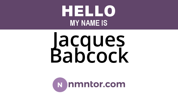 Jacques Babcock