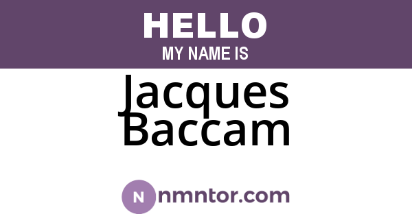 Jacques Baccam