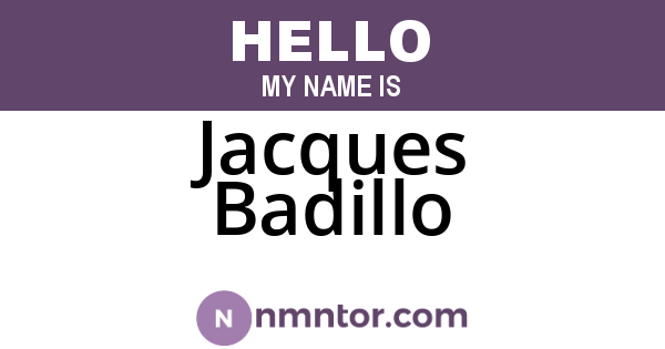 Jacques Badillo