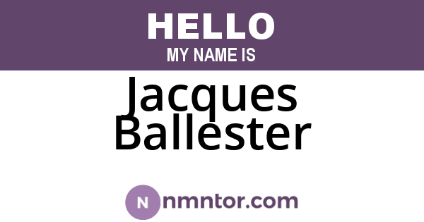 Jacques Ballester