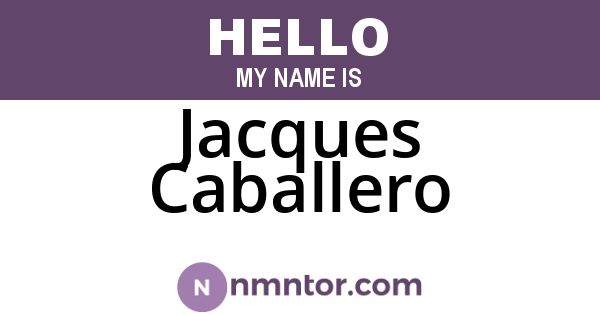 Jacques Caballero