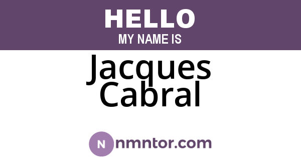 Jacques Cabral