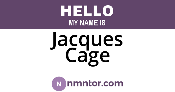 Jacques Cage
