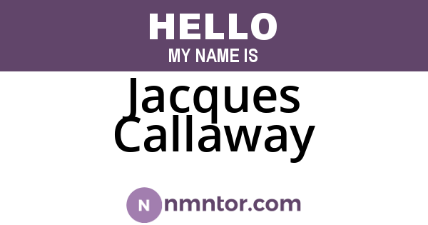Jacques Callaway