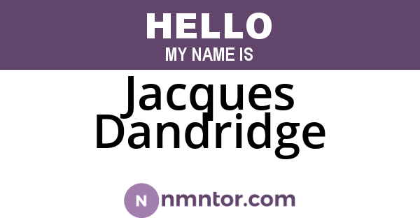 Jacques Dandridge