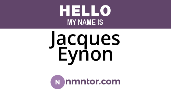 Jacques Eynon