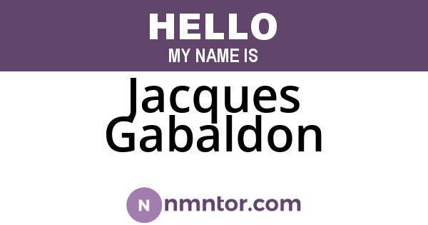 Jacques Gabaldon