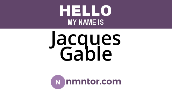 Jacques Gable