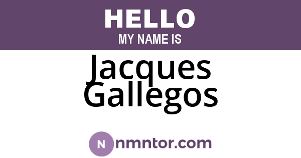 Jacques Gallegos