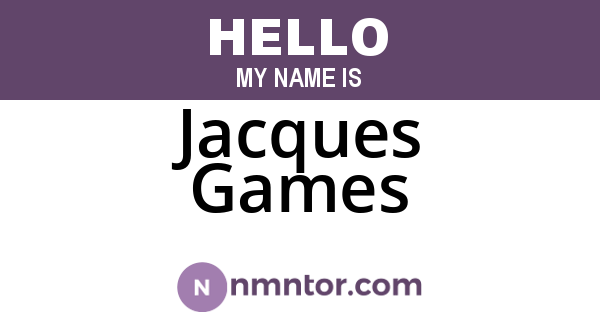 Jacques Games