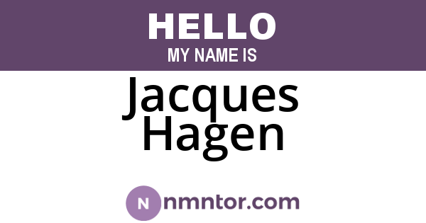 Jacques Hagen