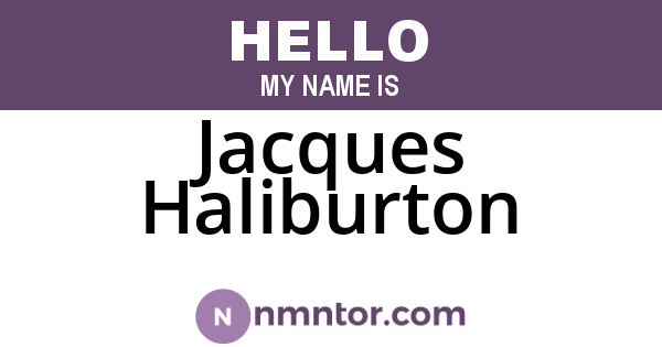 Jacques Haliburton