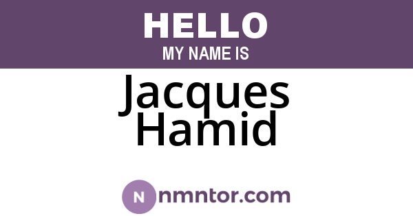 Jacques Hamid