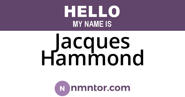 Jacques Hammond