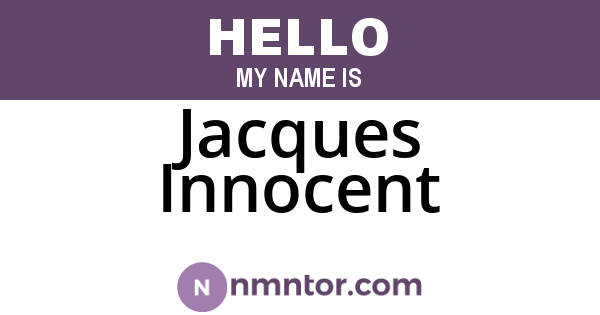 Jacques Innocent