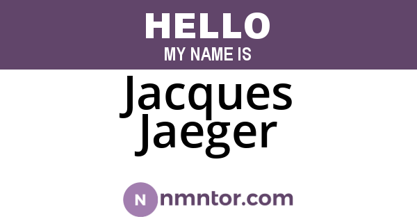 Jacques Jaeger