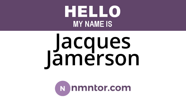 Jacques Jamerson