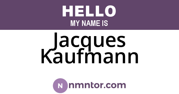 Jacques Kaufmann