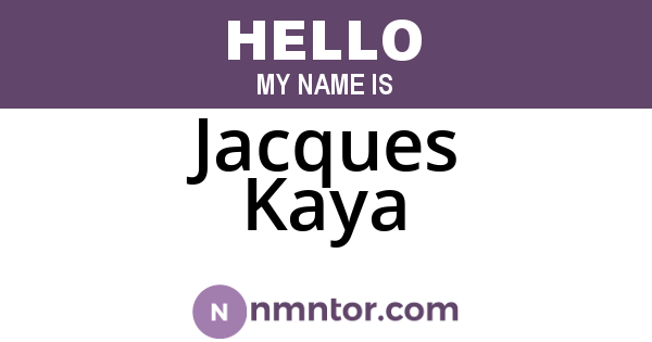 Jacques Kaya