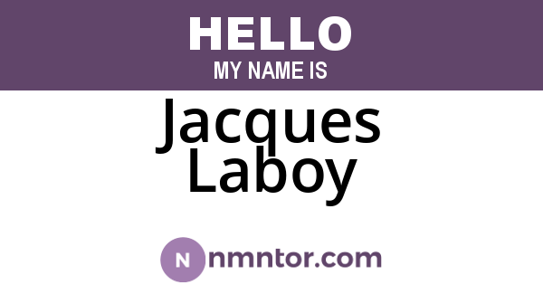 Jacques Laboy