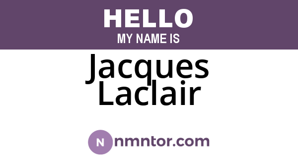 Jacques Laclair