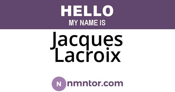 Jacques Lacroix