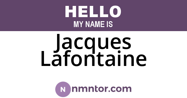 Jacques Lafontaine