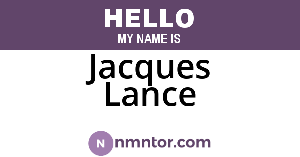 Jacques Lance